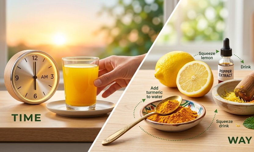 नींबू के साथ हल्दी खाने का सही समय और तरीका