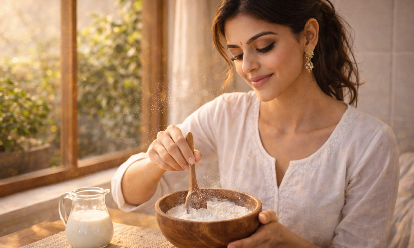 महंगी कोरियन क्रीम भूल जाओ! चावल के आटे में ये 1 चीज़ मिलाकर लगाओ, चेहरा कांच जैसा चमकेगा!