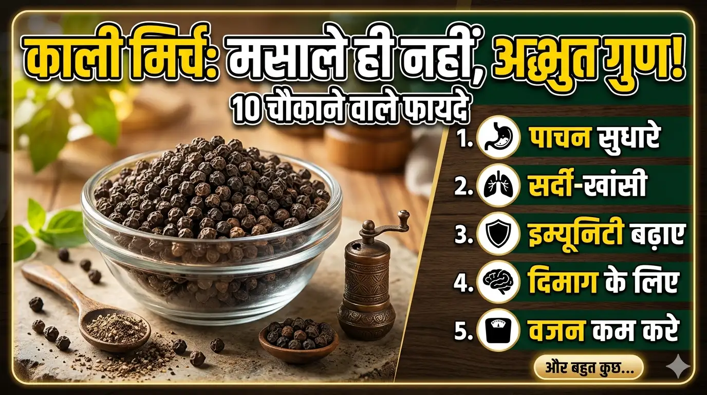 सुबह काली मिर्च खाने के 10 जबरदस्त फायदे और सही तरीका